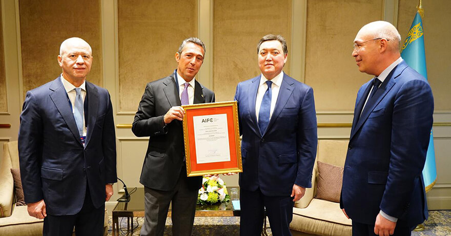 Kazakhstan Prime Minister Askar Mamin presented the registration certificate of Otokar Central Asia
