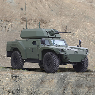 Otokar introduced its Electric Armored Vehicle  “AKREP IIe” at IDEX 