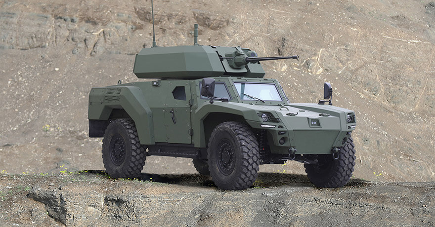 Otokar introduced its Electric Armored Vehicle  “AKREP IIe” at IDEX 